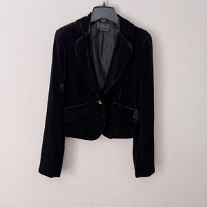 BCBG Black Velvet Blazer